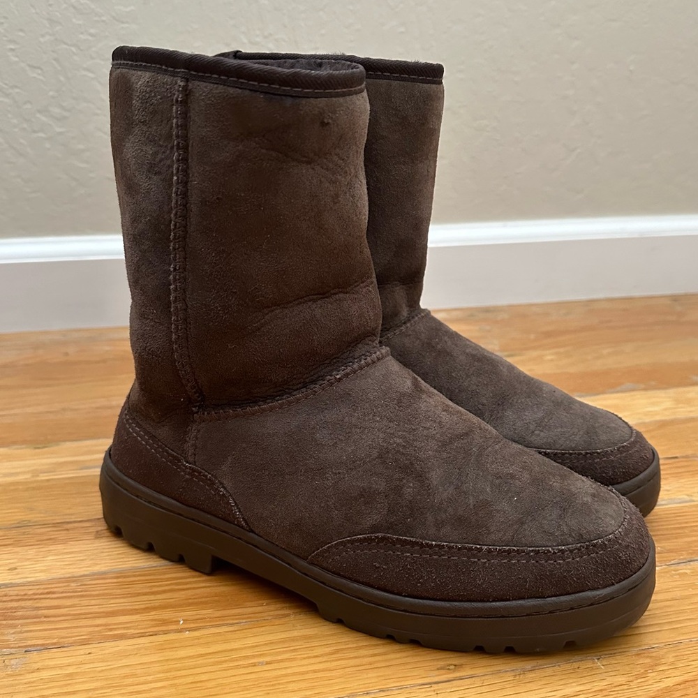 UGG Chocolate Brown Suede Boots women’s size 8